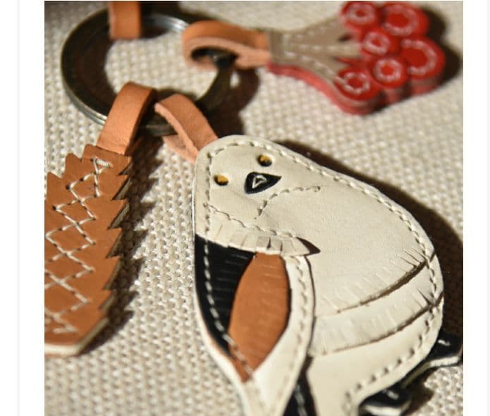 【追記あり】genten ゲンテン チャーム レザー キーホルダー シマエナガ