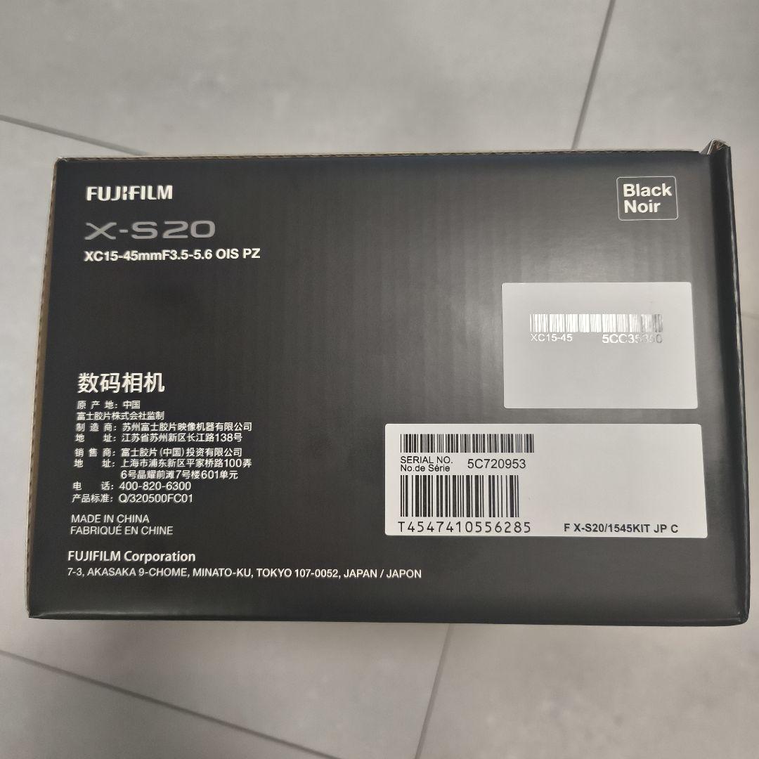 新品未使用品 fujifilm x-s20 レンズキット