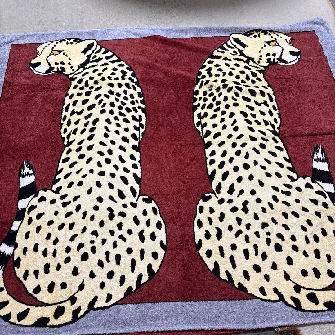 エルメス／チーター デザイン 、タオルケット