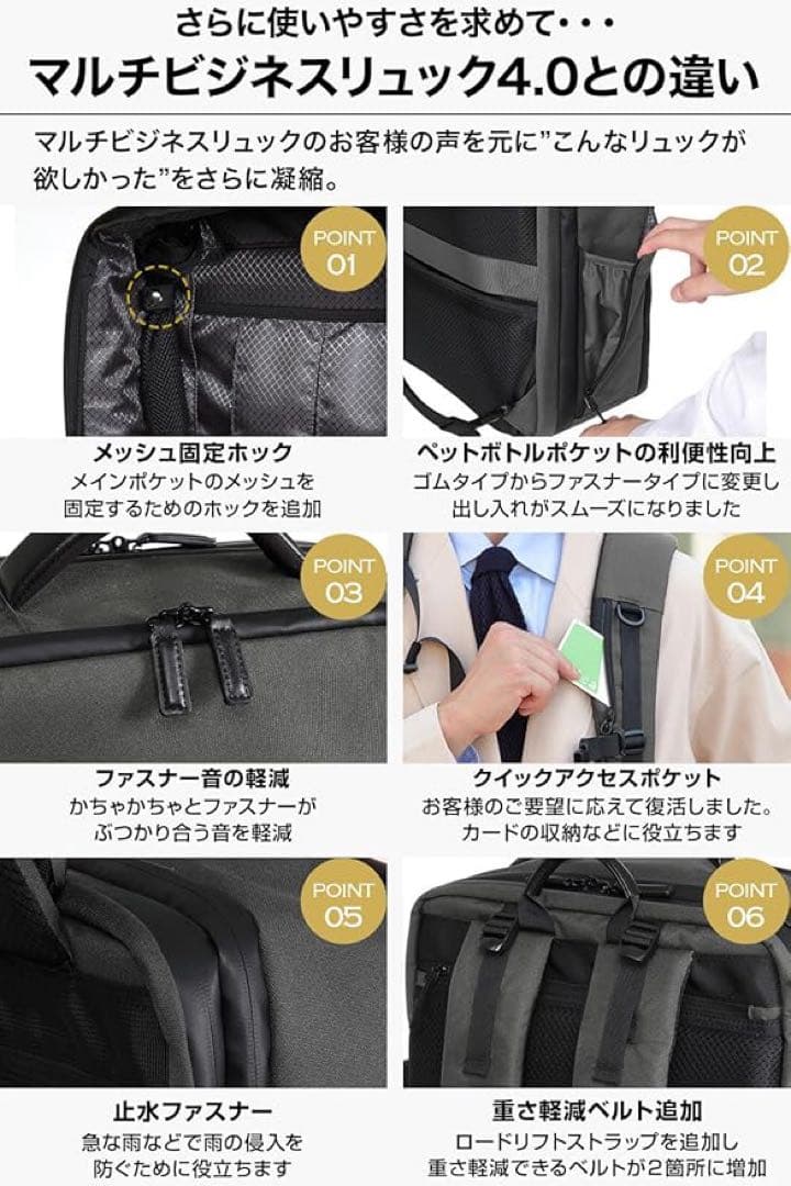 Evoon マルチビジネスリュック5.0 35L グレー