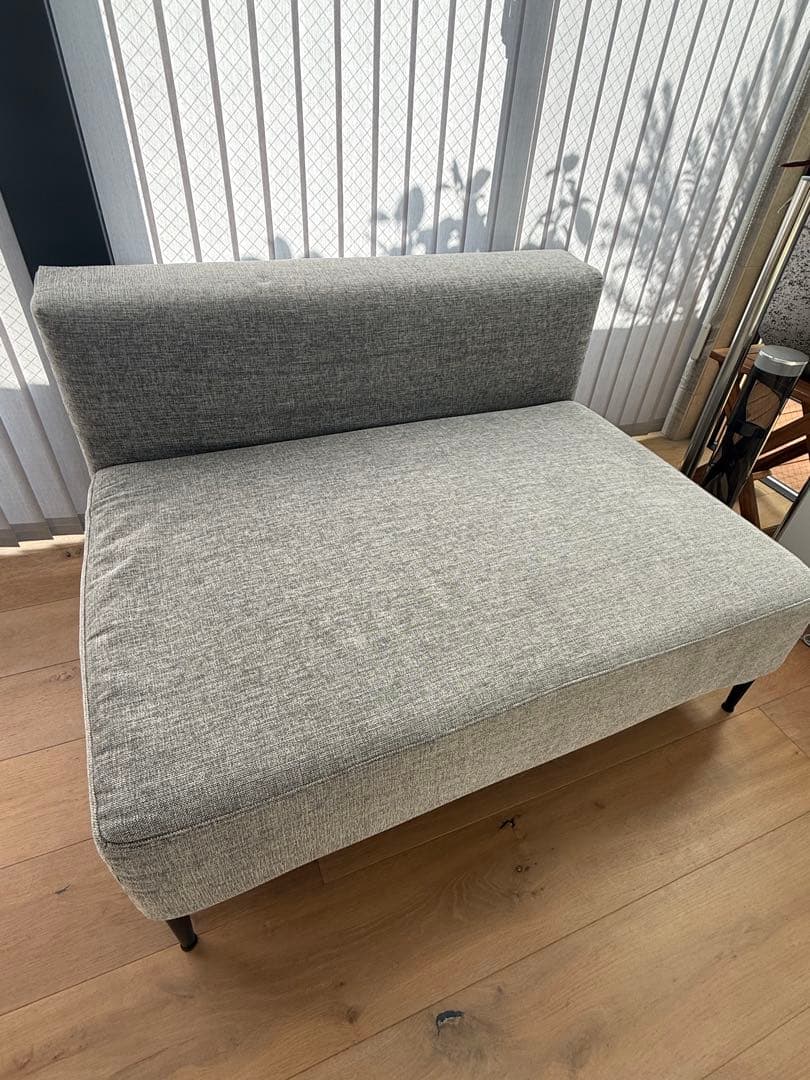 エスティック　liz ソファ　1Pアームレス　Dランク　グレー　クッションセット