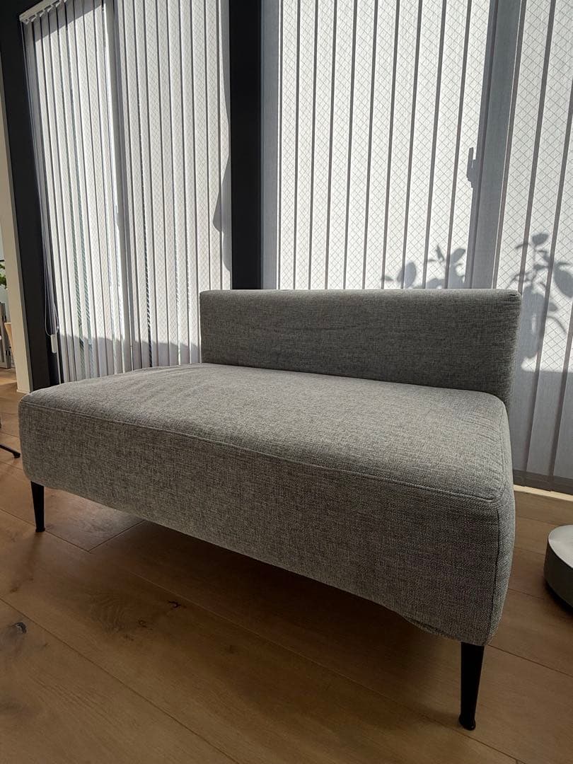 エスティック　liz ソファ　1Pアームレス　Dランク　グレー　クッションセット