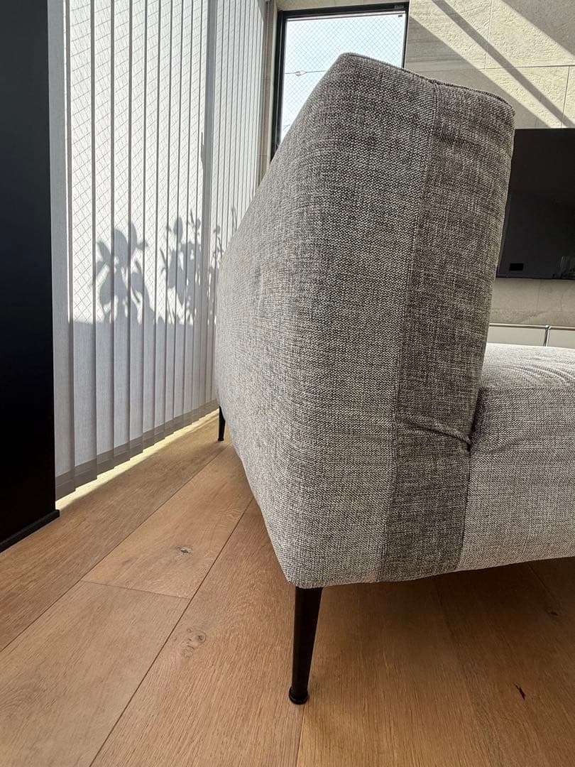 エスティック　liz ソファ　1Pアームレス　Dランク　グレー　クッションセット