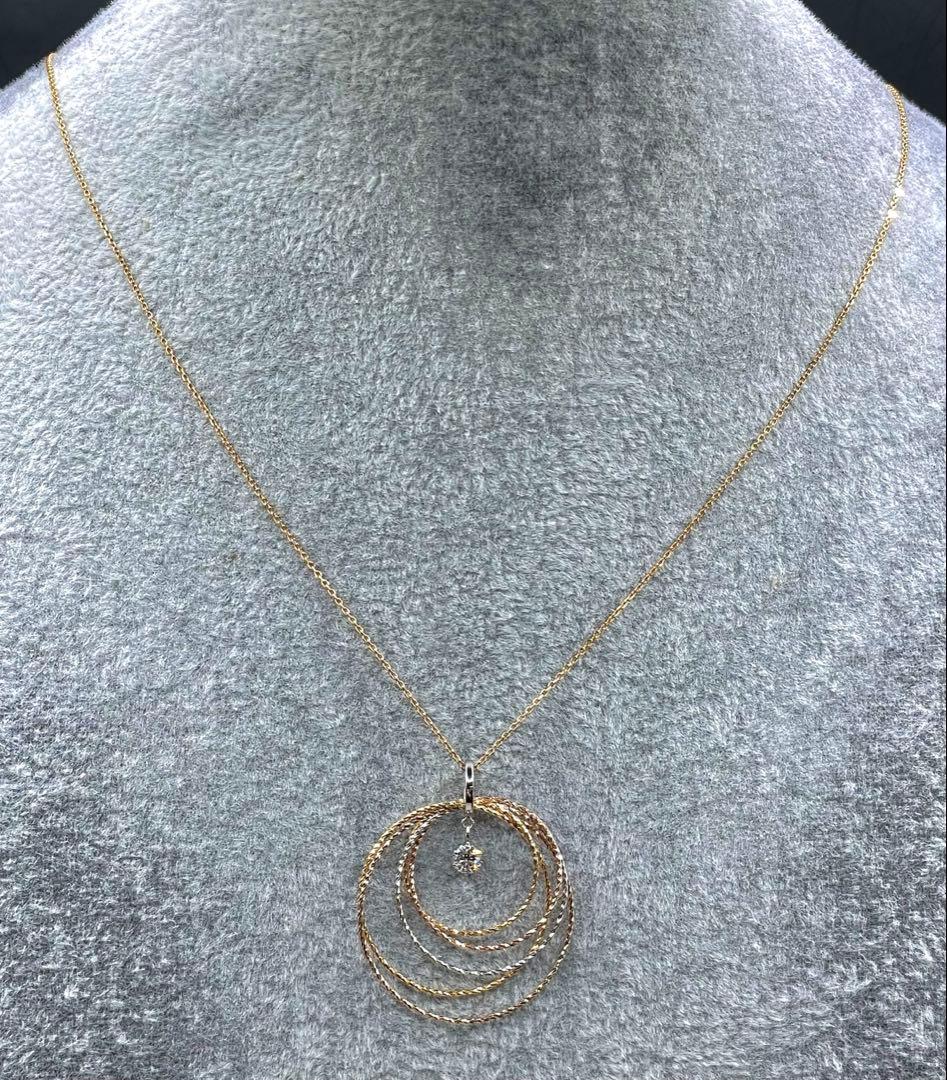 専用JA193★高級 ダイヤモンド0.204ct スリーカラー ネックレス鑑定付