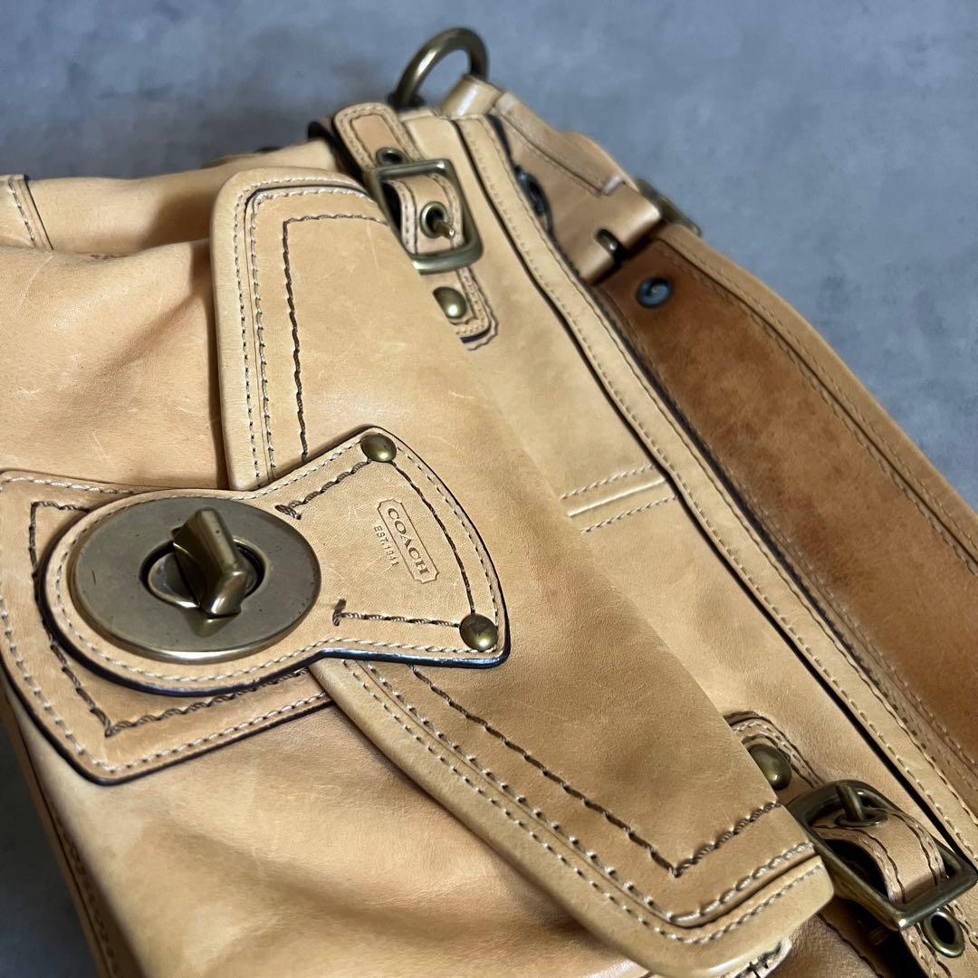 COACH 65th Legacy bag バッグ レザー ハンド ターンロック