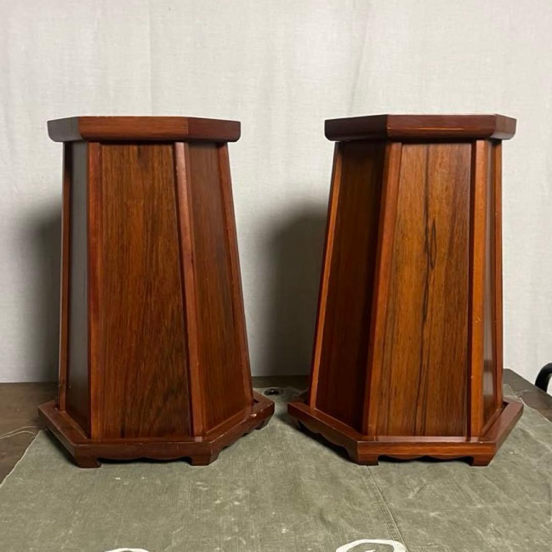 左右2点セット◾️木製 飾り台 ディスプレイ台 花台 スピーカースタンド