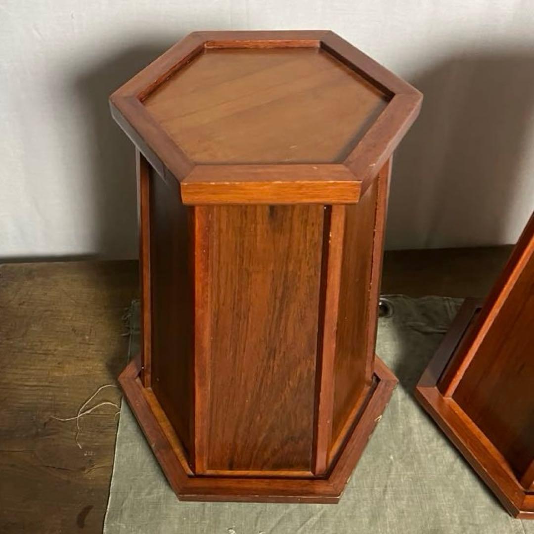 左右2点セット◾️木製 飾り台 ディスプレイ台 花台 スピーカースタンド