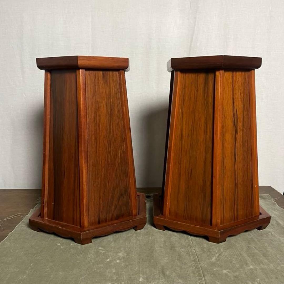 左右2点セット◾️木製 飾り台 ディスプレイ台 花台 スピーカースタンド