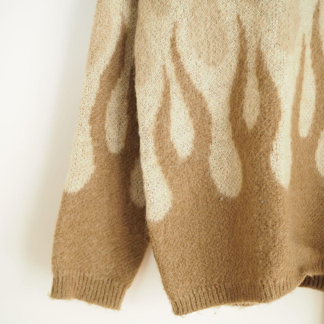 トップス 17AW/RADIALL/FIRE PATTERN/MOHAIR KNIT/L