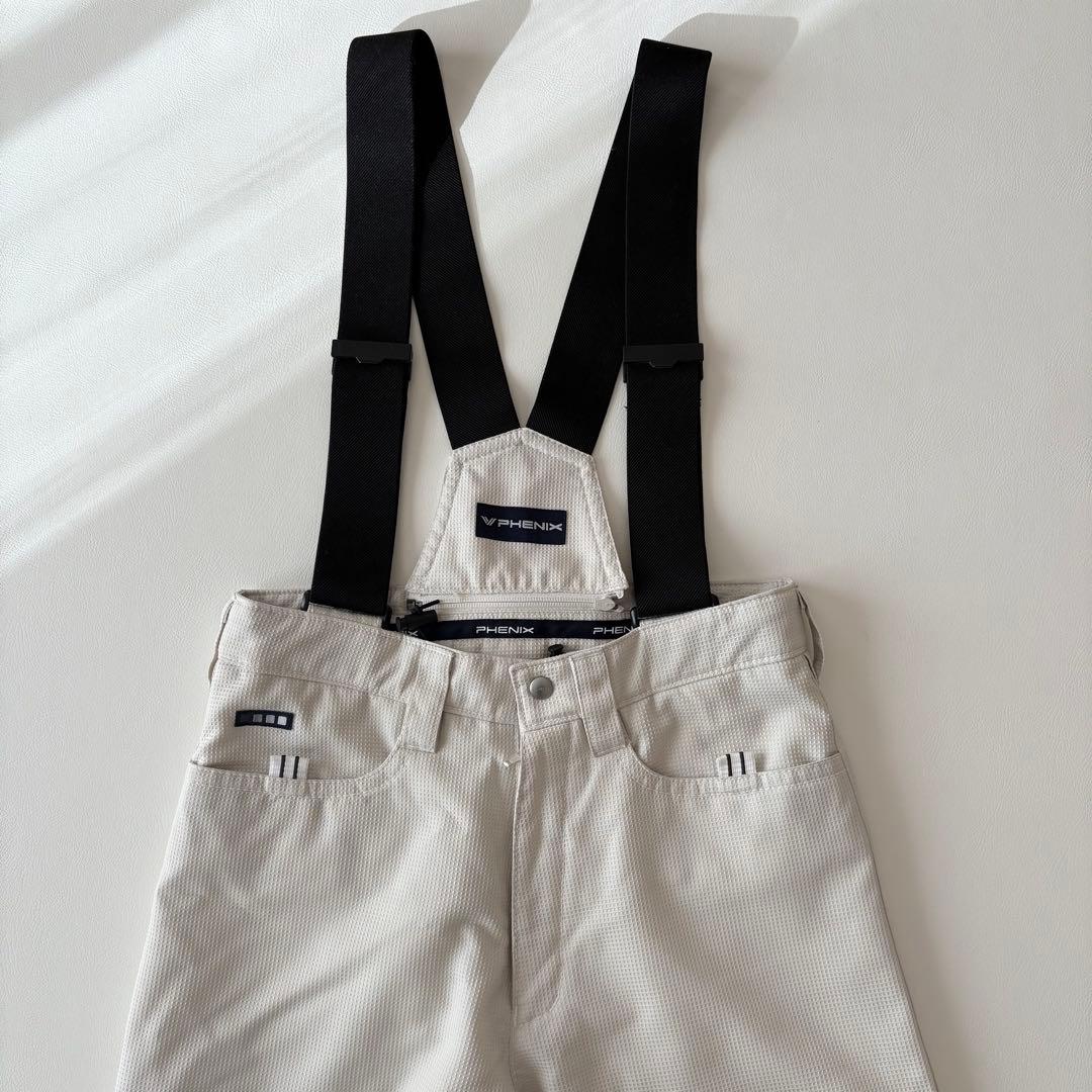 ■美品PHENIXスキースノーボードウェア上下セットレディースL水色×白