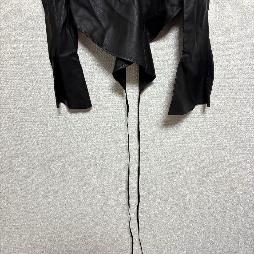 M*i様 Acne Studios レディース 本革レザージャケット 黒 ショー