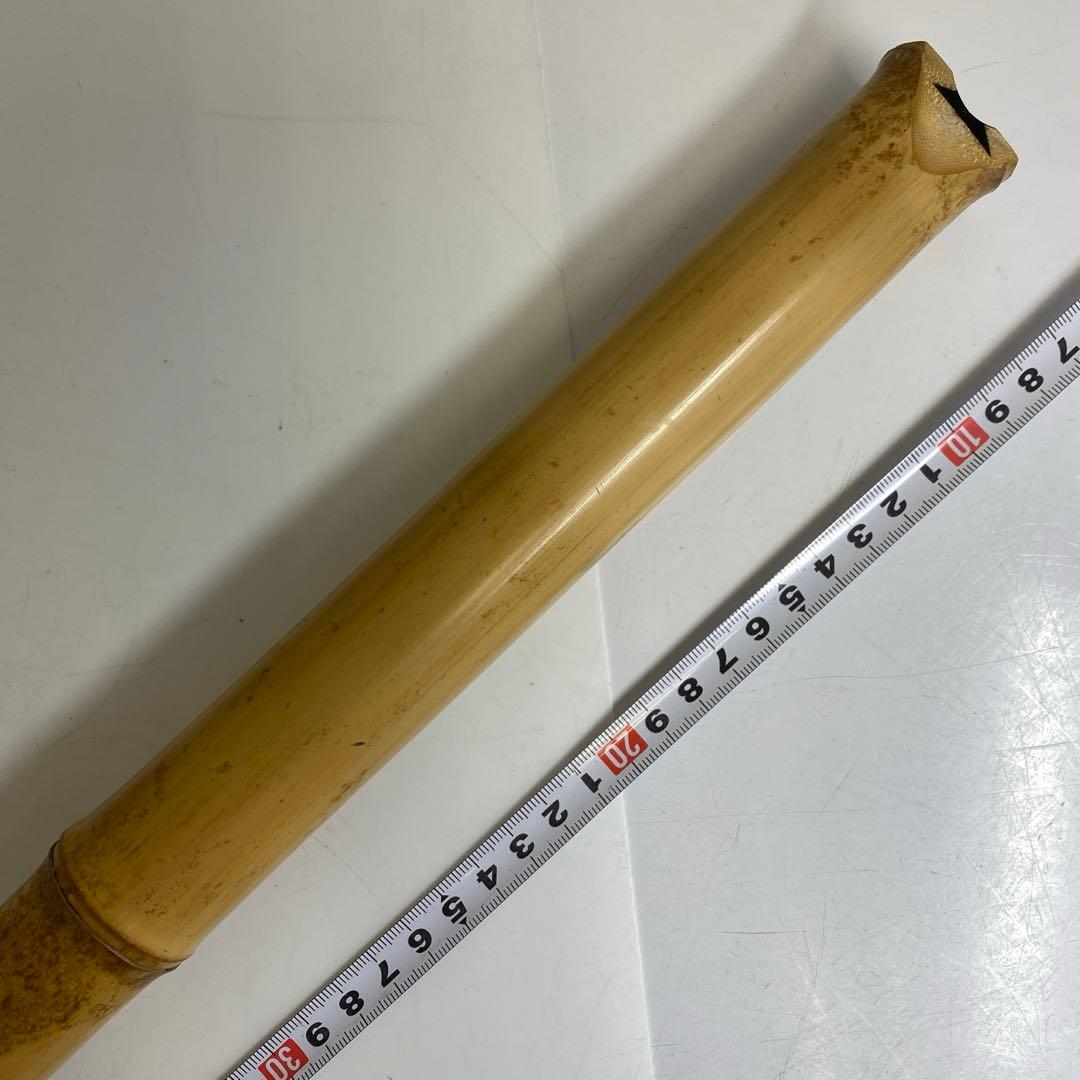 竹治作 銀3線 竹製 尺八 約71cm 東キ8-0117①