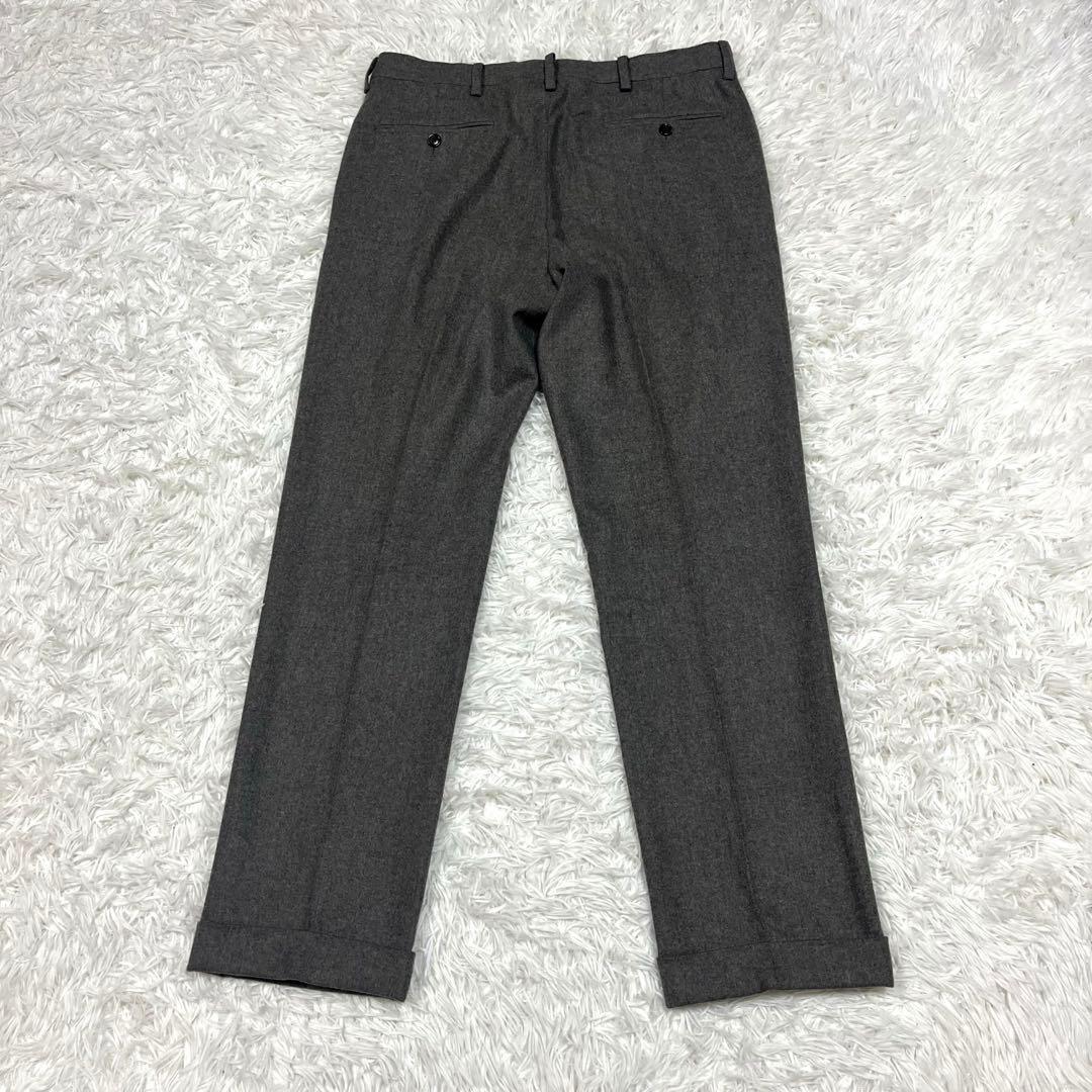 美品✨ラルフローレン イタリア製 フランネル スラックス パンツ グレーLサイズ