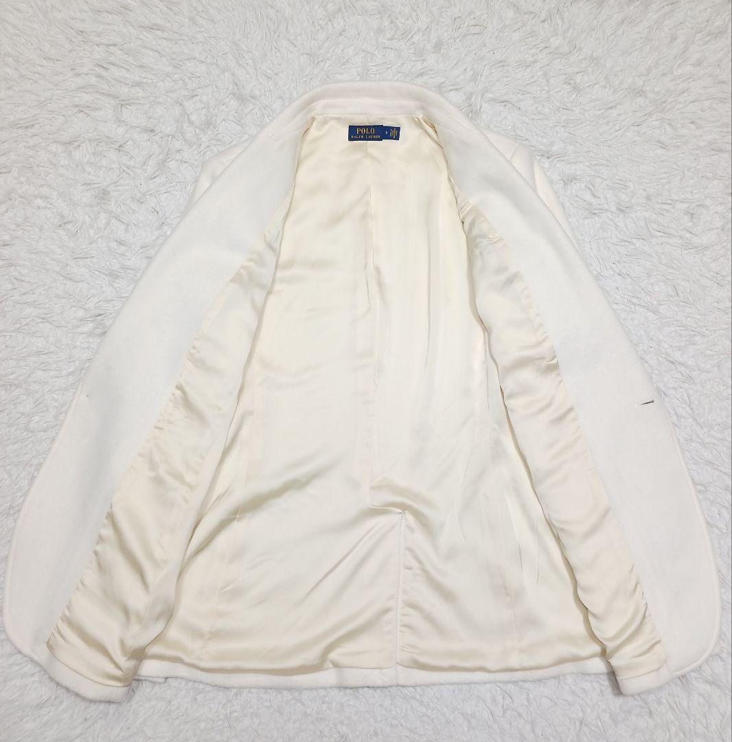 ✨美品✨ポロラルフローレン　1つボタン ウール混ブレザー　ホワイト　8