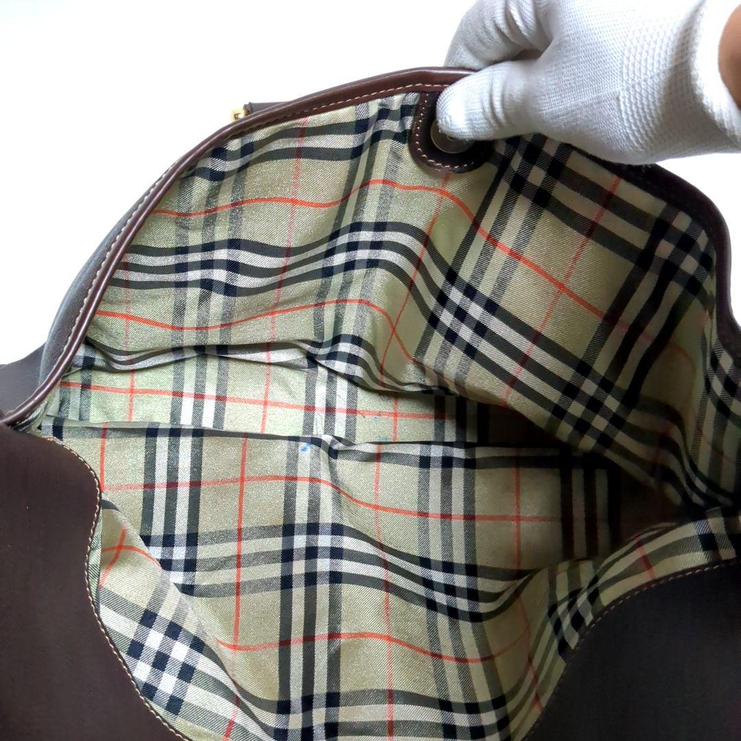 ✨美品✨BURBERRY GOLF ボストンバッグ ロゴ ノバチェック ブラウン