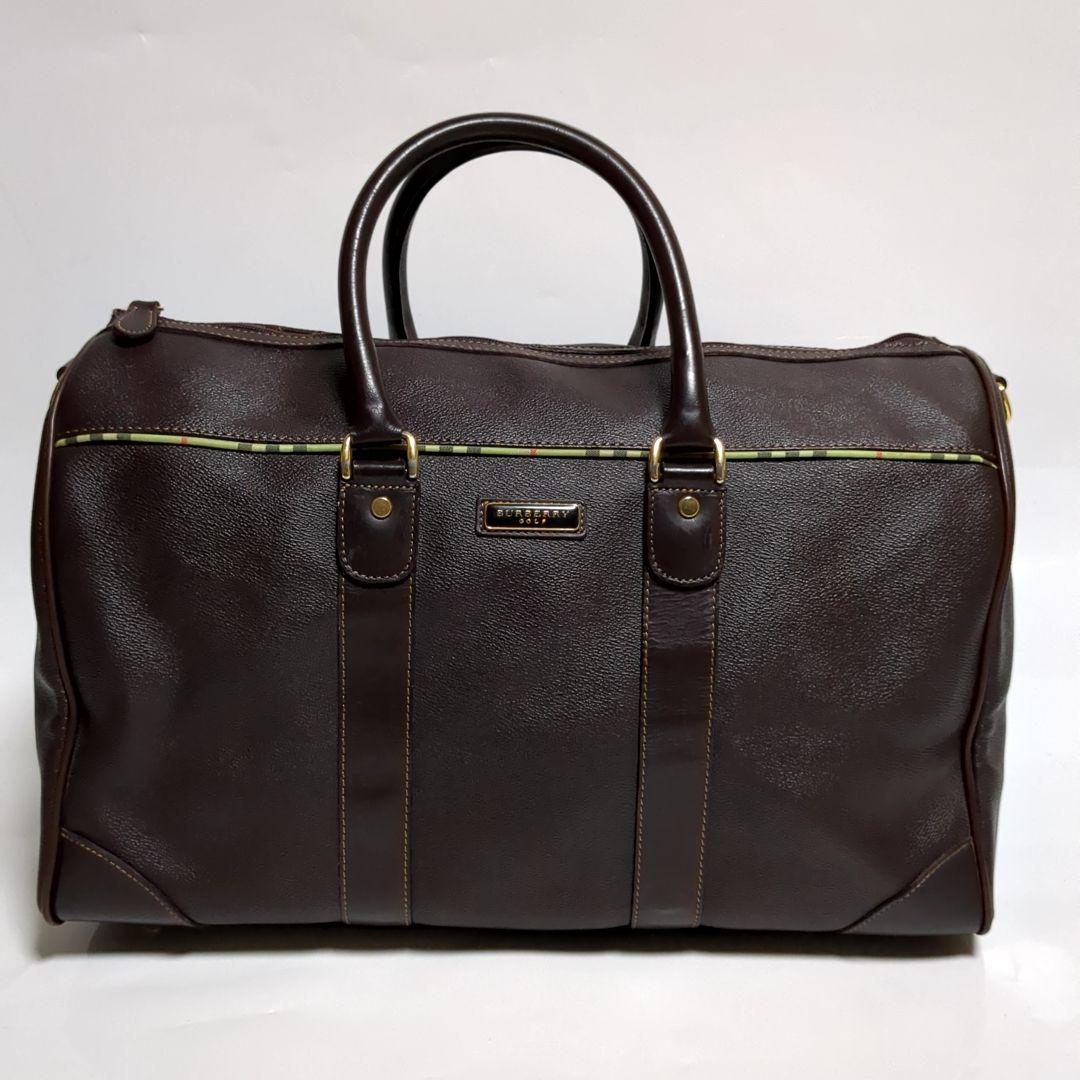 ✨美品✨BURBERRY GOLF ボストンバッグ ロゴ ノバチェック ブラウン