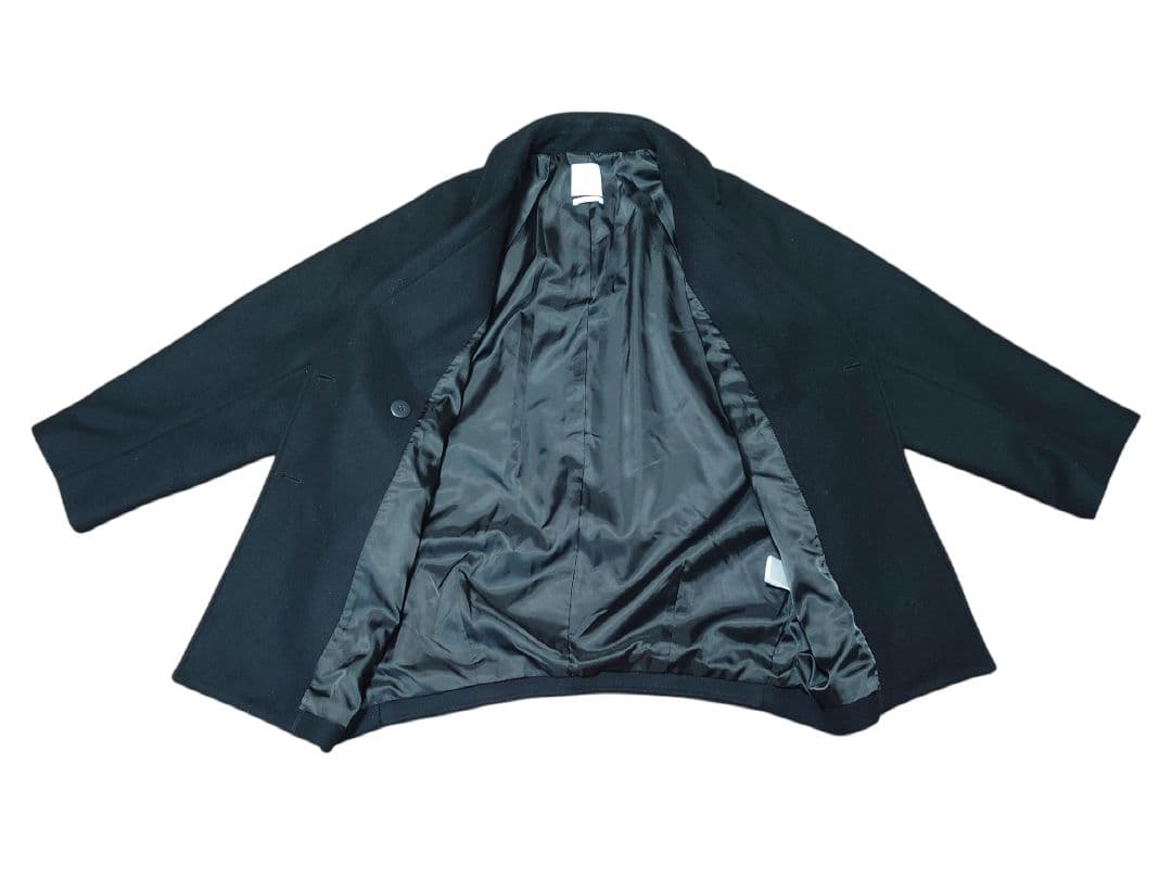 未使用級【a part by】 スーパー100メルトンジャケットコート 黒