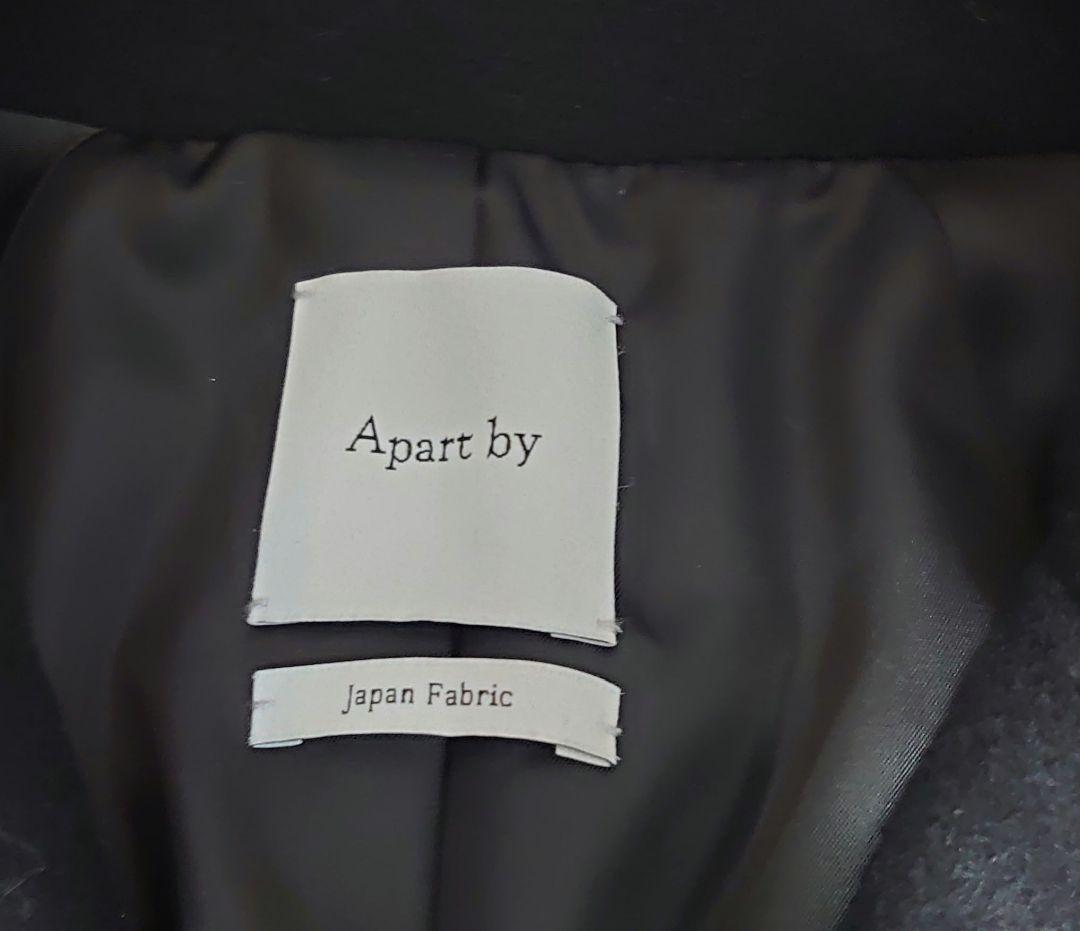 未使用級【a part by】 スーパー100メルトンジャケットコート 黒