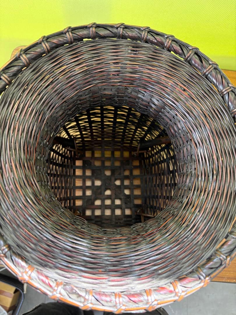 竹籠　達磨牡丹籠