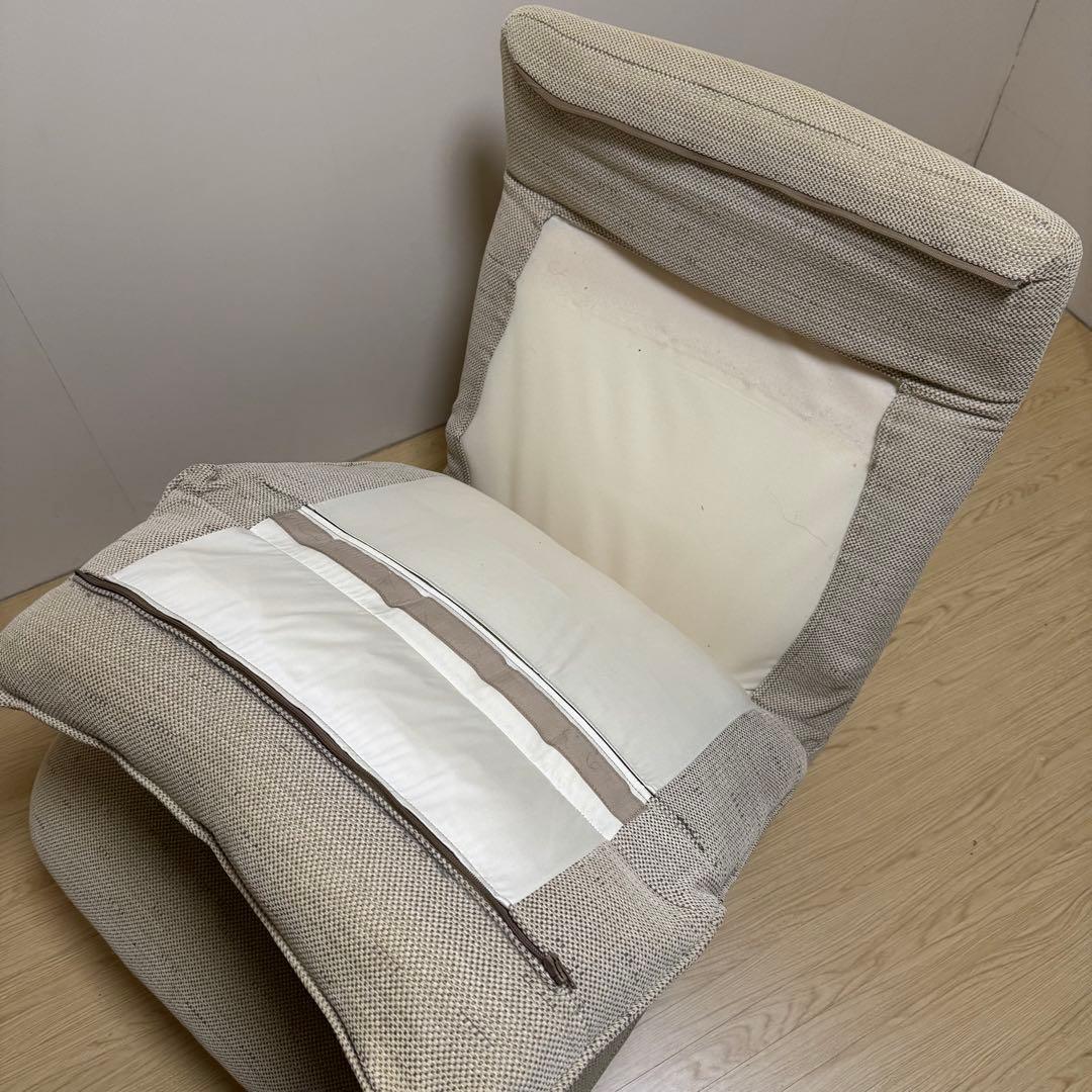 【美品】無印良品　ハイバックリクライニングソファー　ベージュ
