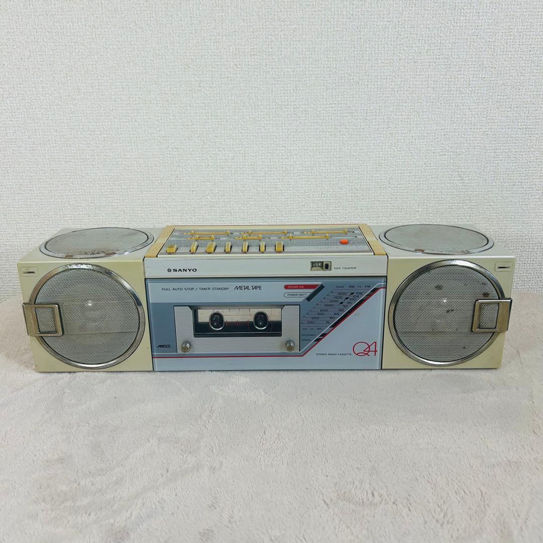 【希少　動作品】SANYO MR-Q4 6スピーカー　レトロラジカセ　当時物