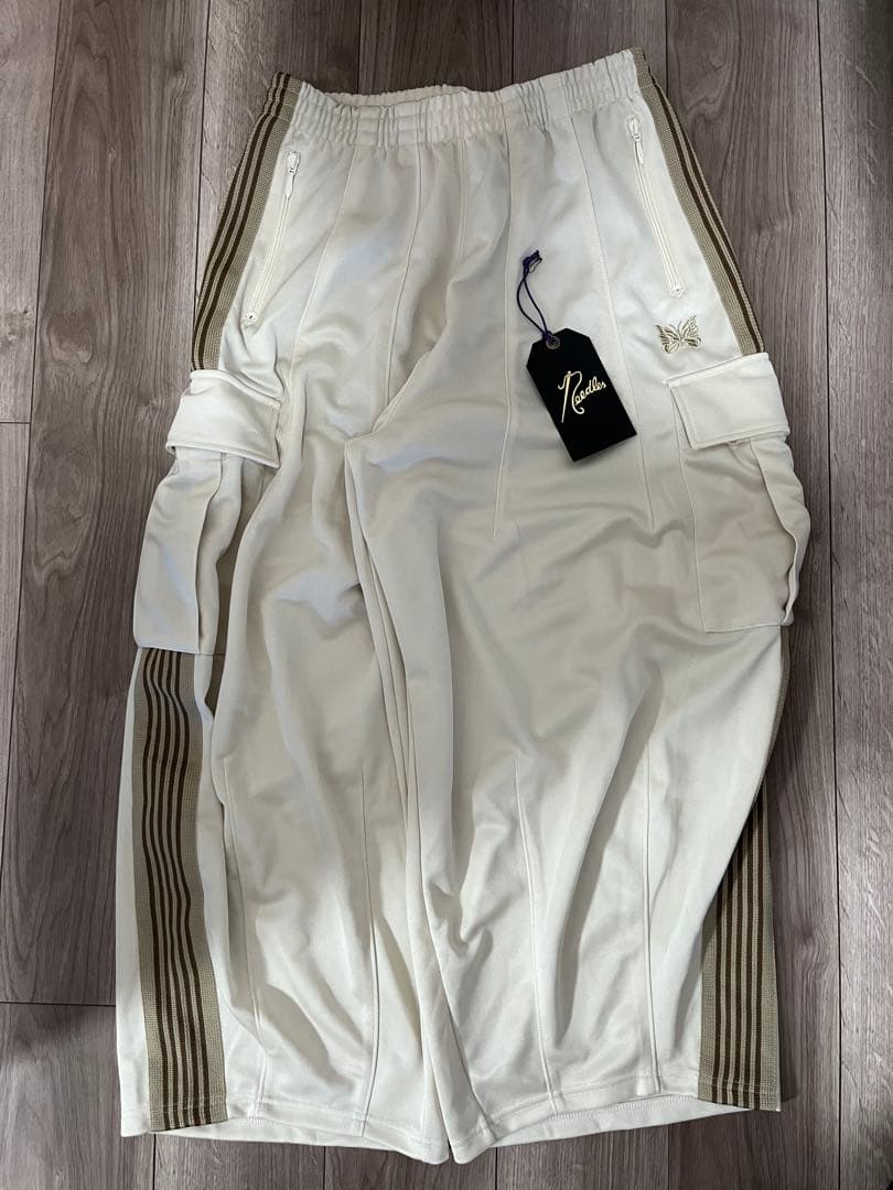 needles ヒザデルカーゴ トラックパンツ ホワイト白 Sサイズ