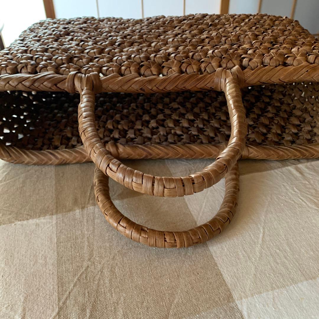 六角花結び編み 山葡萄 やまぶどう　かごバッグ