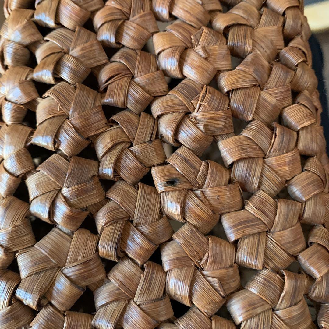 六角花結び編み 山葡萄 やまぶどう　かごバッグ