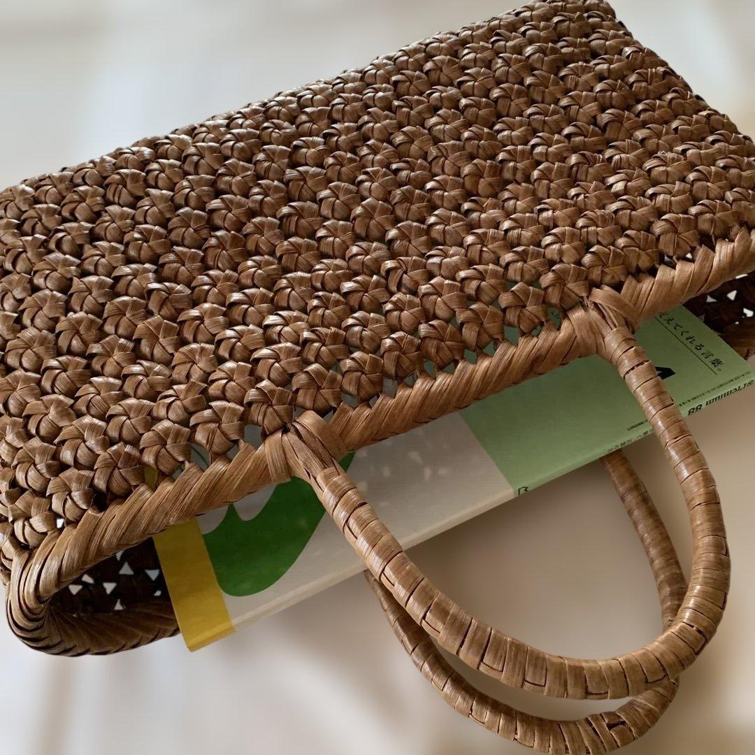 六角花結び編み 山葡萄 やまぶどう　かごバッグ