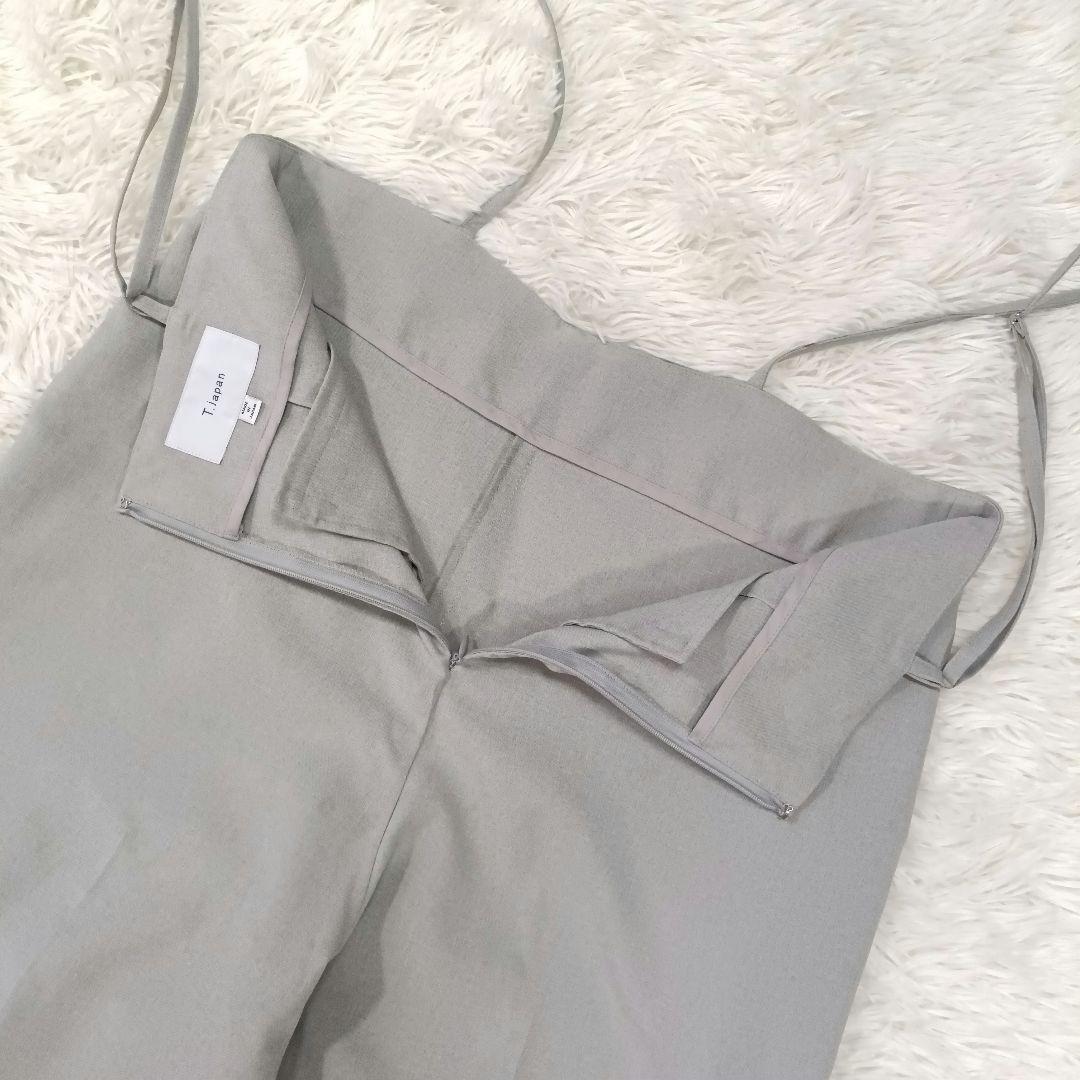 美品♪T.japan ティードットジャパン ストラップパンツ サロペット グレー