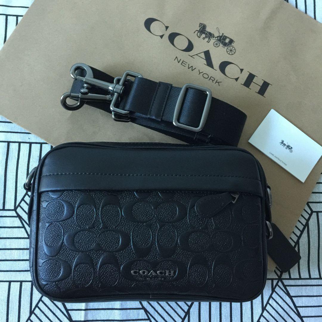 COACHコーチバッグ F50713 ブラック ショルダーバッグメンズバッグ
