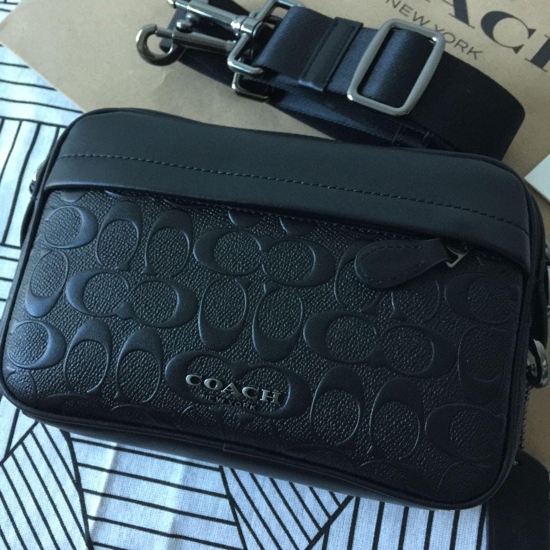 COACHコーチバッグ F50713 ブラック ショルダーバッグメンズバッグ