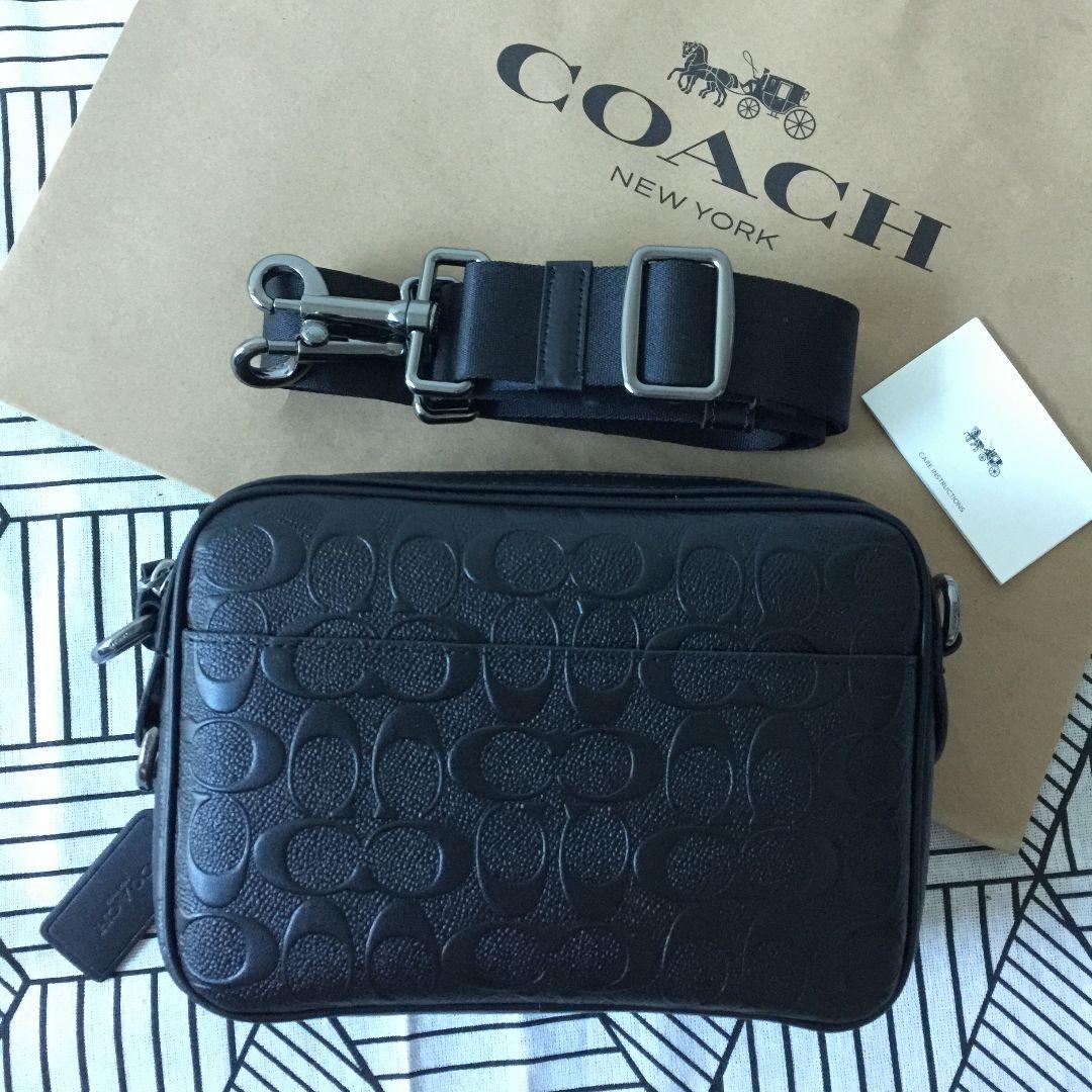 COACHコーチバッグ F50713 ブラック ショルダーバッグメンズバッグ