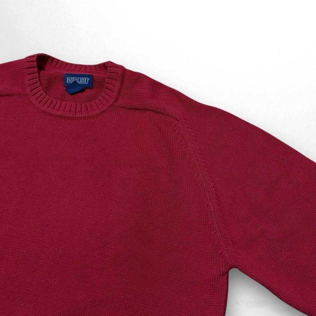 90's USA製 LANDS’END ランズエンド コットンニット セーター