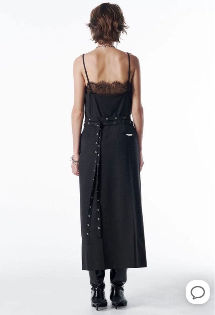 ワンピース josemoon LACE TRIM WOOL DRESS