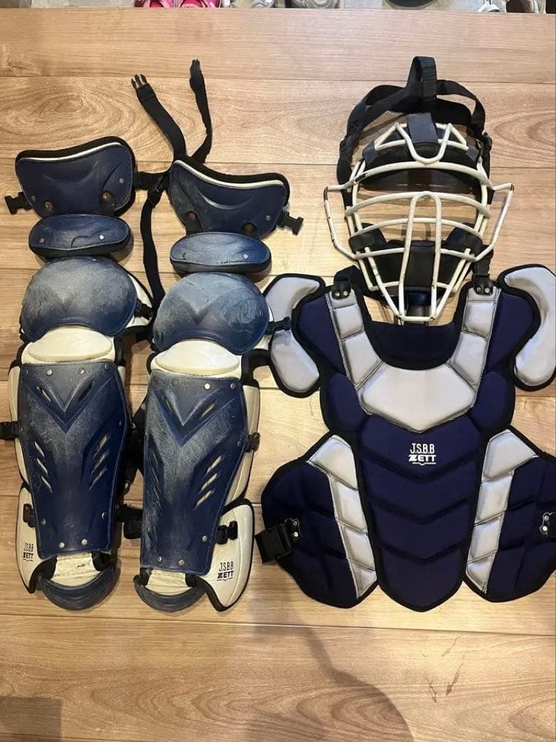 キャッチャー防具　軟式　セット　一般　ハタケヤマ防具ケース付き