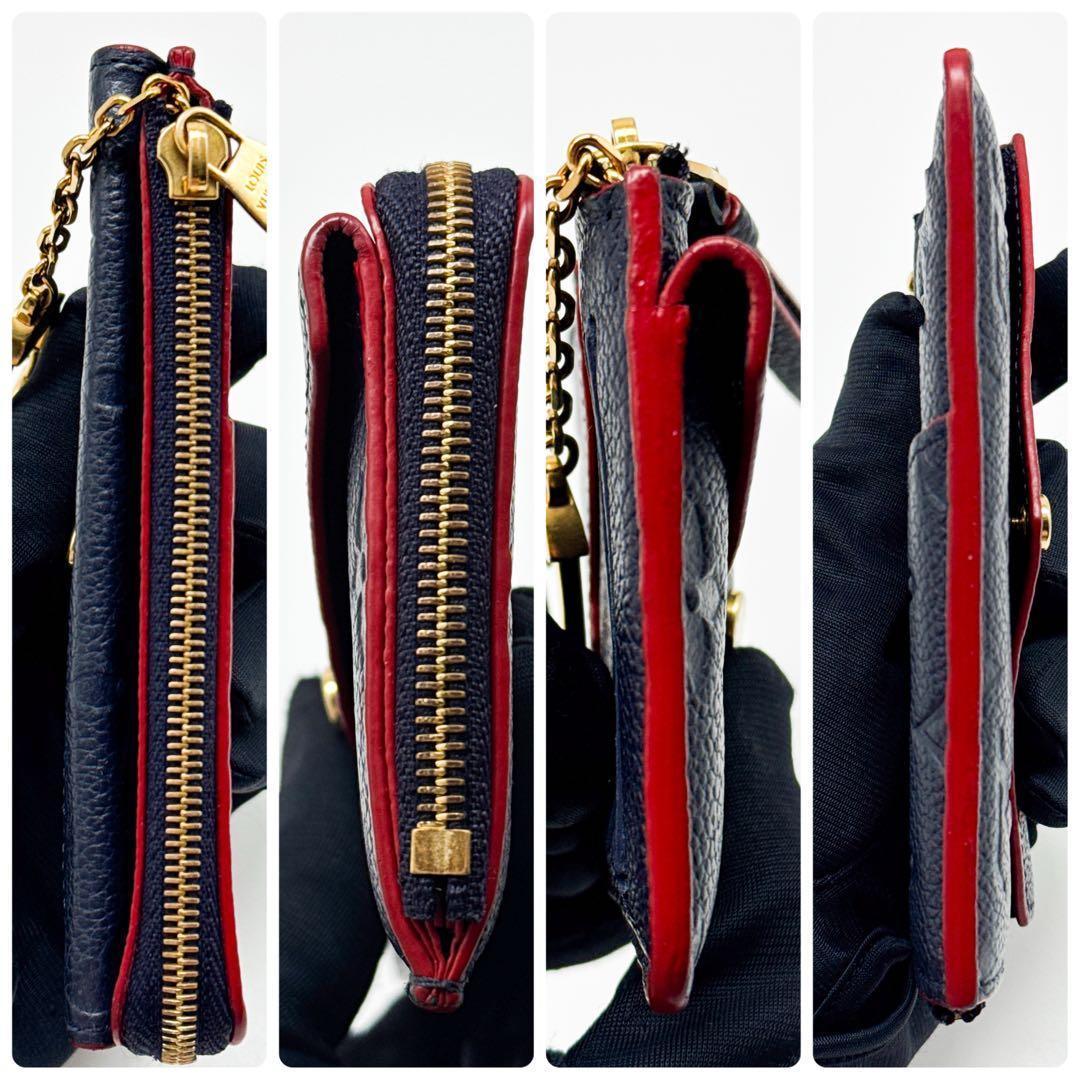 ルイヴィトン アンプラント ポルトカルト ヴェルソ マリーヌルージュ 小銭入れ