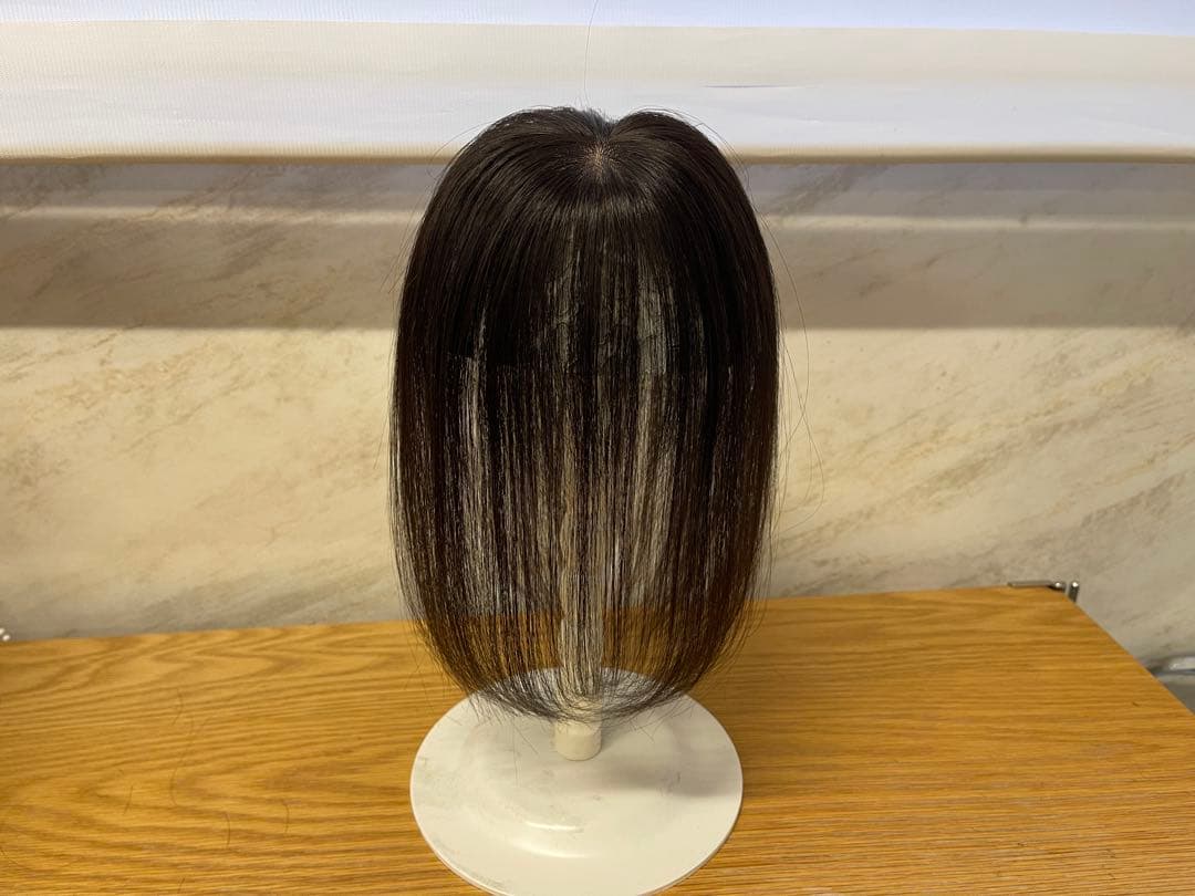 レミー人毛100%部分ウィッグ前髪カット調整カット済みウィッグ