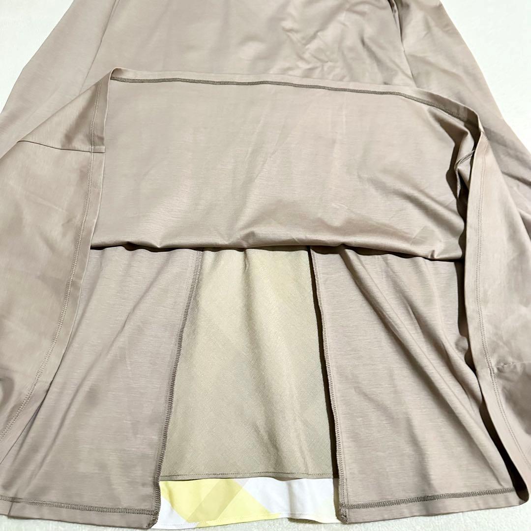 極美品 ブルーレーベルクレストブリッジ 半袖 ロングワンピース CB ベージュ