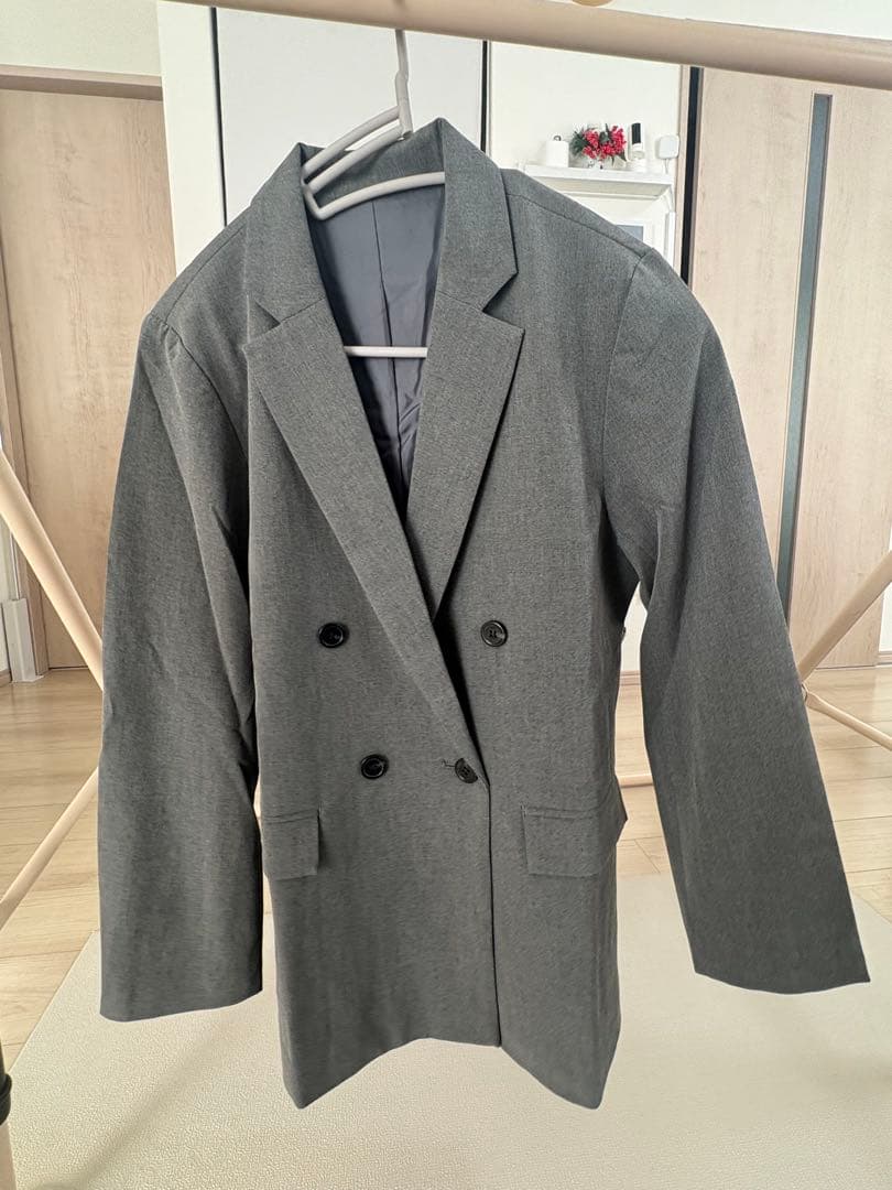 for/c フォーシー はっ水 ダブル テーラードジャケットM グレー