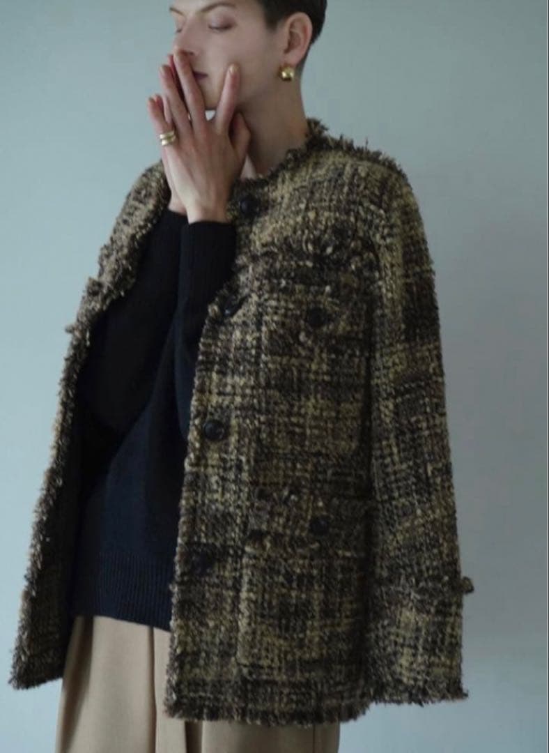 CLANE NO COLOR TWEED JACKET クラネ
