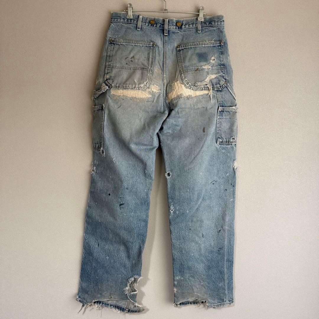 carhartt USA製　ダブルニー　デニムパンツ　32×32 襤褸