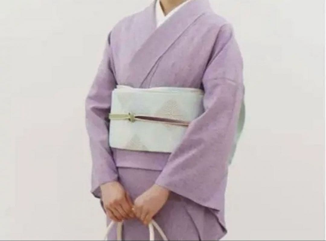 江戸小紋　正絹　寄せ柄　一つ紋（五三桐　縫紋　芥子紋）　本草木染　しつけ付