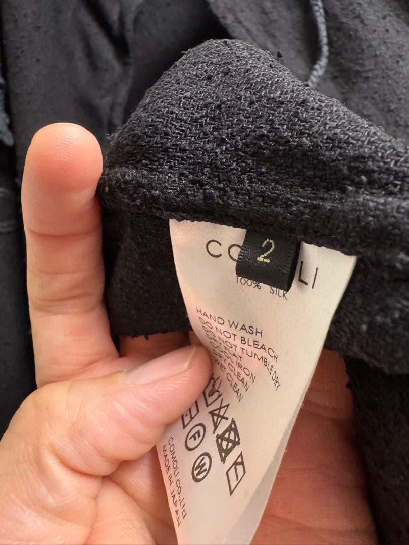 COMOLI 23SS シルクネップビエラ　スタンドカラージャケット　サイズ２