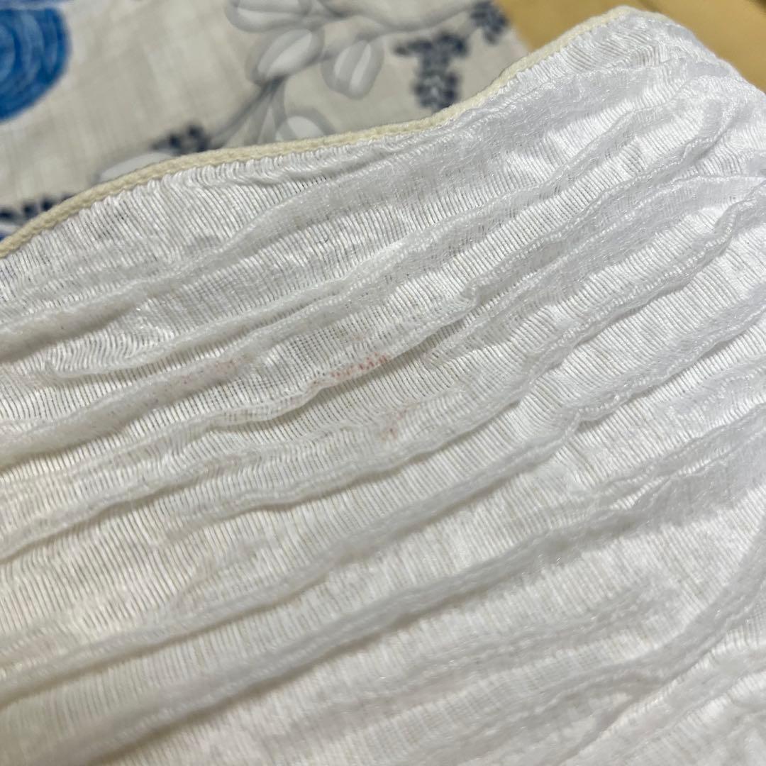 浴衣セット　大人っぽい　涼しげ　綿麻浴衣　兵児帯　帯留•丸紐プレゼント　夏着物