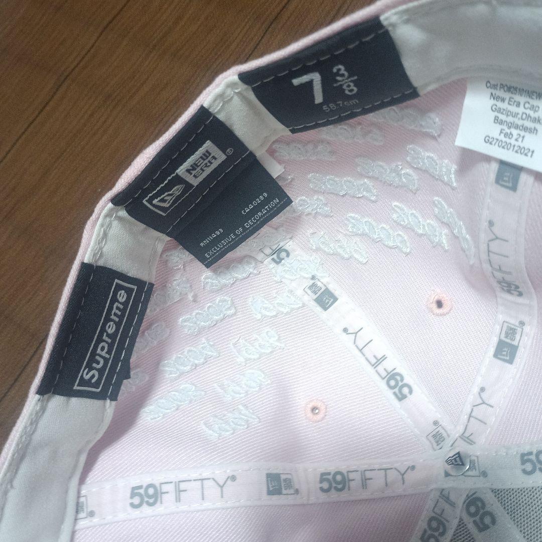 Supreme 59FIFTY ピンク キャップ 7 3/8