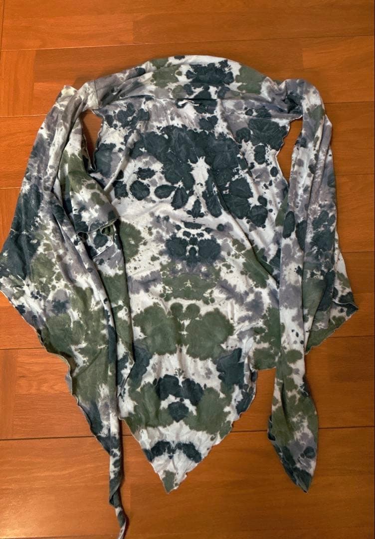 サルセーション トップス　ダークグリーン✖️ホワイト　フリーサイズ　⑥