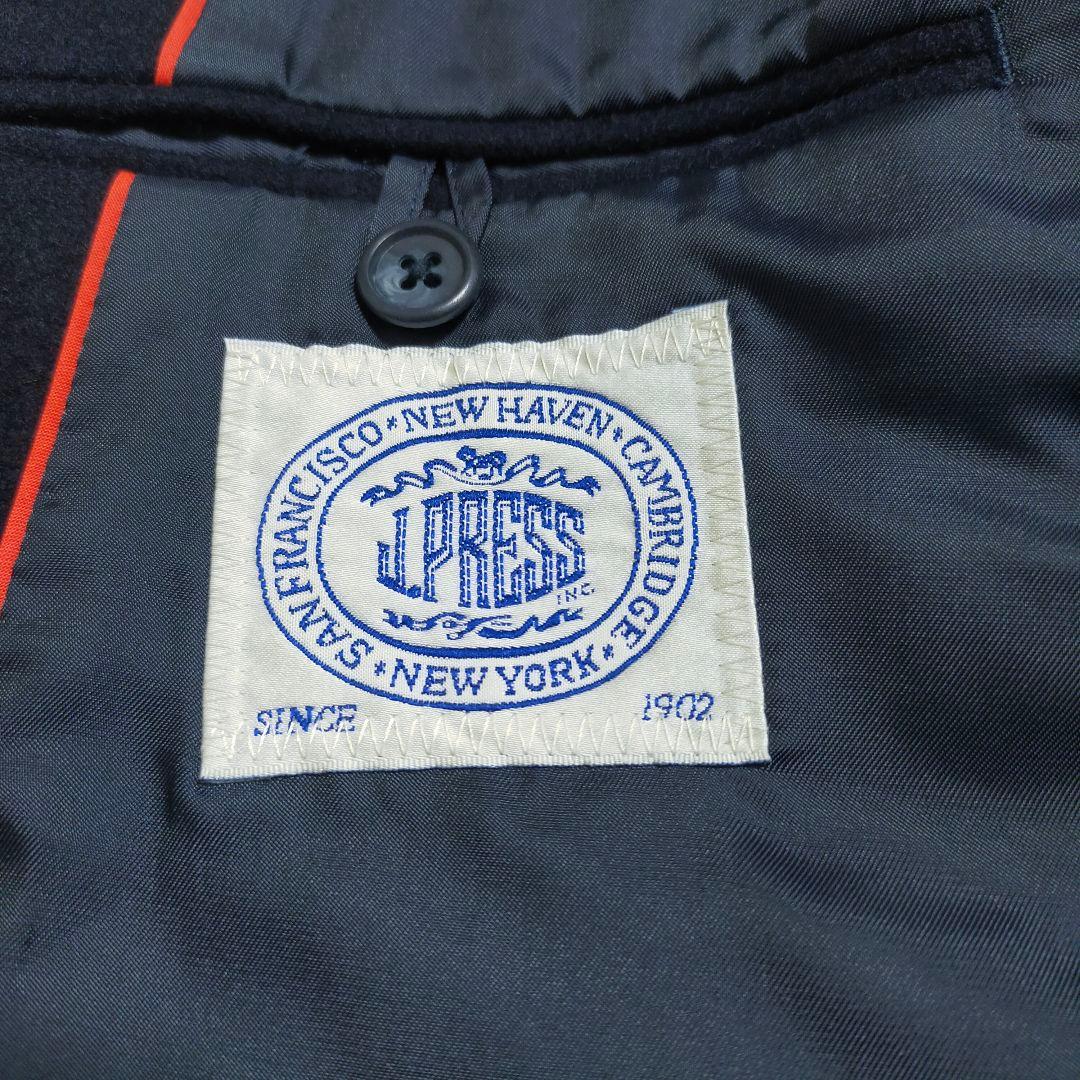 【極美品】ジェイプレスJ.PRESS・紺ブレザー・フランネル・ネイビー金ボタンM