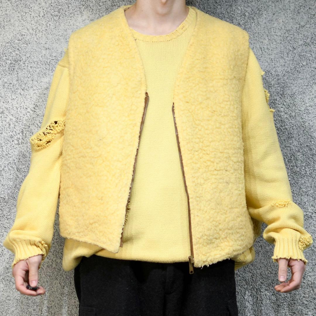 古着 オーバーサイズ Carhartt ダック生地 ベスト ボアベスト