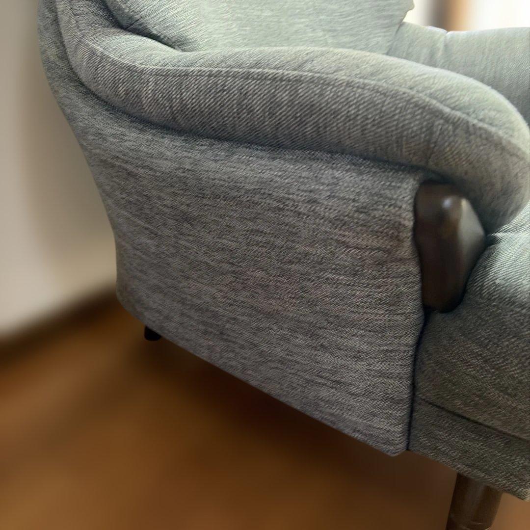 ニトリ1人掛けソファ 布張りタイプ (コウテイ3 DR-GY)